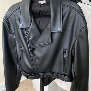 Mistress Rocks leather black jacket, size XS